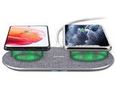 Wireless Charger VoltBeam Twin 2x15W qi silver
